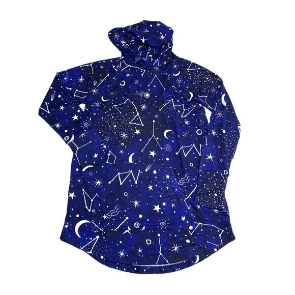Star outer space constellation hooded top SIZE SMALL Amber - Picture 3 of 4